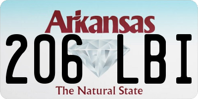AR license plate 206LBI