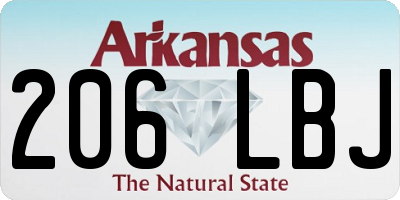 AR license plate 206LBJ