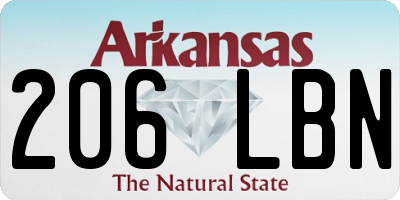 AR license plate 206LBN