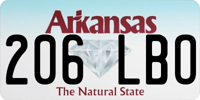 AR license plate 206LBO