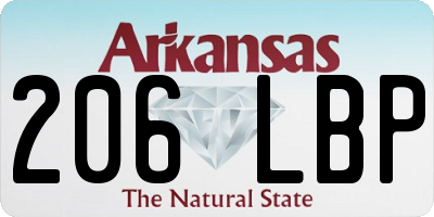 AR license plate 206LBP