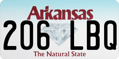 AR license plate 206LBQ