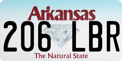 AR license plate 206LBR