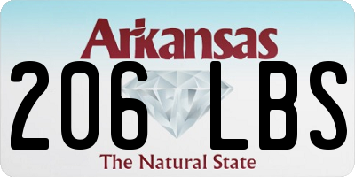AR license plate 206LBS