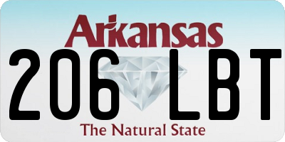 AR license plate 206LBT