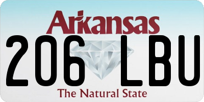 AR license plate 206LBU