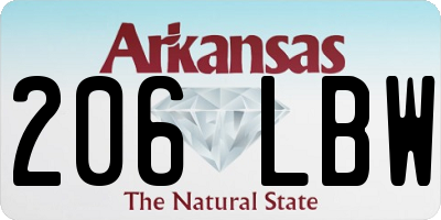 AR license plate 206LBW