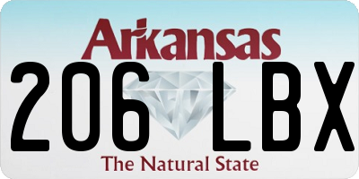 AR license plate 206LBX