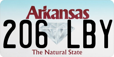 AR license plate 206LBY