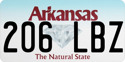AR license plate 206LBZ