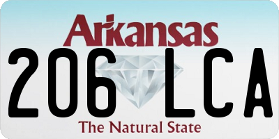 AR license plate 206LCA