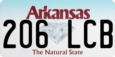 AR license plate 206LCB