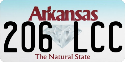 AR license plate 206LCC