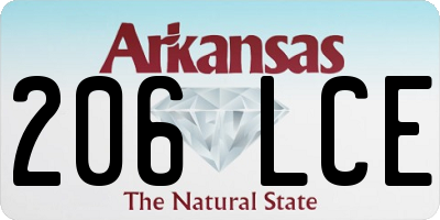 AR license plate 206LCE