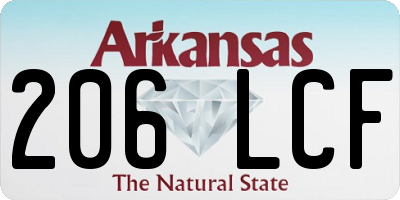 AR license plate 206LCF
