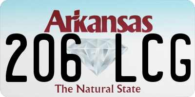 AR license plate 206LCG