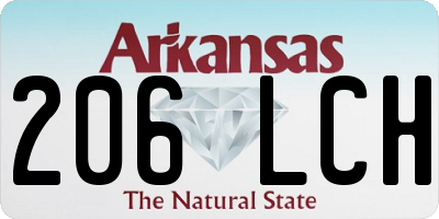AR license plate 206LCH