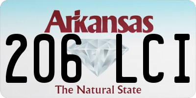 AR license plate 206LCI