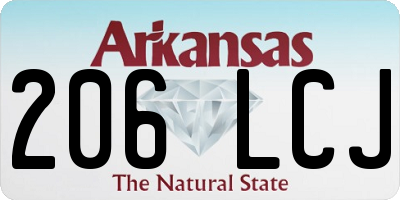 AR license plate 206LCJ