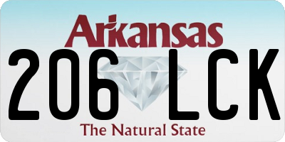 AR license plate 206LCK