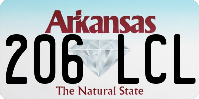 AR license plate 206LCL