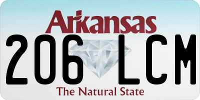 AR license plate 206LCM