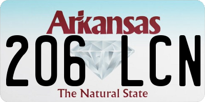 AR license plate 206LCN