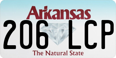 AR license plate 206LCP