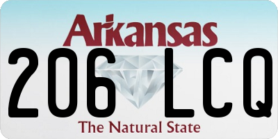 AR license plate 206LCQ