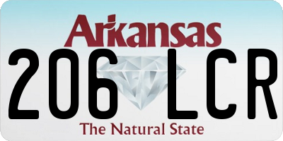 AR license plate 206LCR