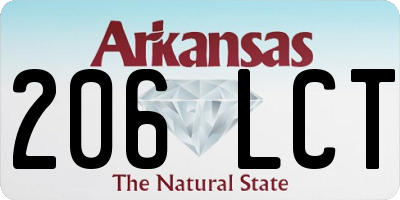 AR license plate 206LCT