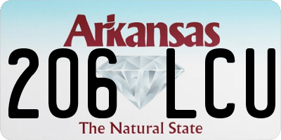 AR license plate 206LCU