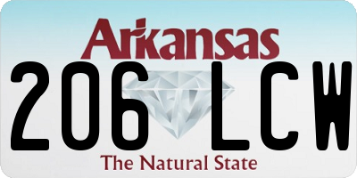 AR license plate 206LCW