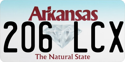AR license plate 206LCX
