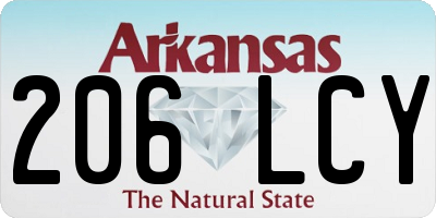 AR license plate 206LCY