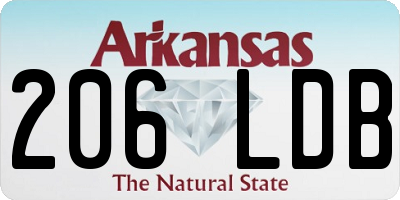 AR license plate 206LDB