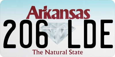 AR license plate 206LDE