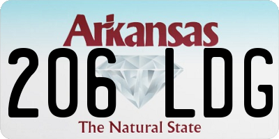 AR license plate 206LDG