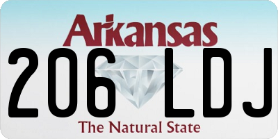 AR license plate 206LDJ
