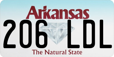 AR license plate 206LDL