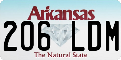 AR license plate 206LDM