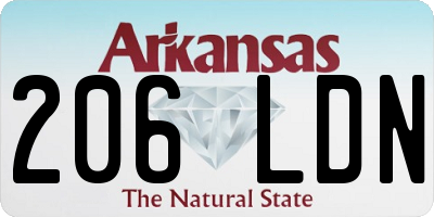 AR license plate 206LDN