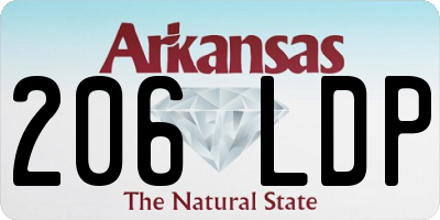 AR license plate 206LDP