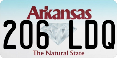 AR license plate 206LDQ