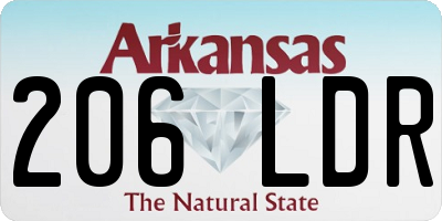 AR license plate 206LDR