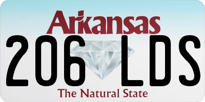 AR license plate 206LDS