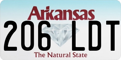 AR license plate 206LDT