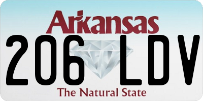 AR license plate 206LDV