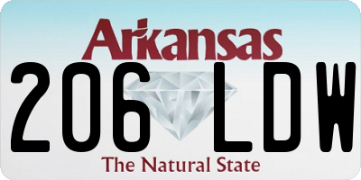 AR license plate 206LDW