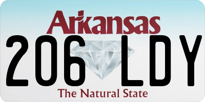 AR license plate 206LDY